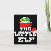Little Elf Family Matching Christmas Group Pajama Kaart (Voorkant)