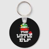 Little Elf Family Matching Christmas Group Pajama Sleutelhanger (Voorkant)