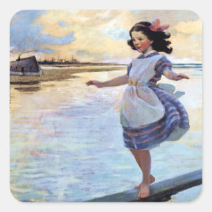 Little Eml'y beroemd gemaakt door Jessie Willcox S Vierkante Sticker