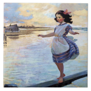 “Little Eml'y” door Jessie Willcox Smith Tegeltje
