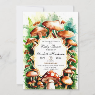 Little Enchanted Mushroom Baby shower Kaart