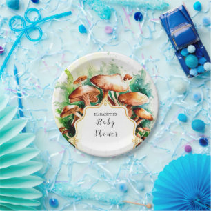 Little Enchanted Mushroom Baby shower Papieren Bordje