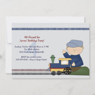 Little Engineer Birthday Party Invitation Kaart