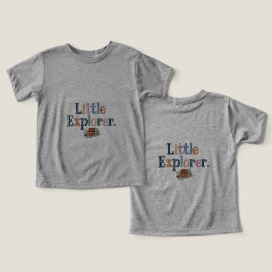 Little Explorer Adventure T-shirt (Ontwerp Voorkant & Achterkant)