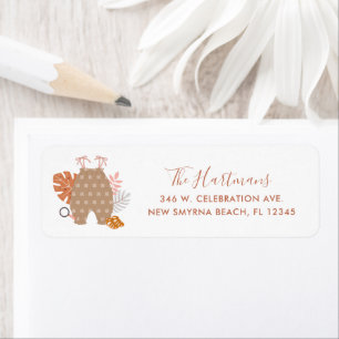 Little Explorer Boho Baby shower Return Address Etiket
