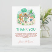 Little Explorer Bos Detective Boy Baby shower Bedankkaart (Staand voorkant)