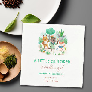 Little Explorer Bos Detective Boy Baby shower Servet