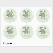 Little Explorer Is On The Way Baby Shower Ronde Sticker (Vel)