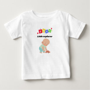 🌍 Little Explorer – Schattige Baby T-shirt