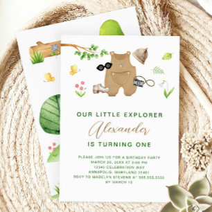 Little Explorer Woodland Forest Wandel Verjaardag Kaart