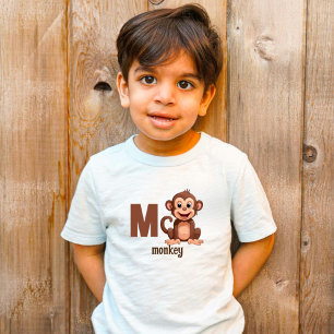 Little Explorer's M for Monkey Kinder Shirts