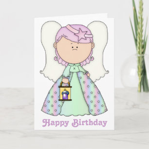 Little Fairy Angel Happy Birthday Kaart 1b