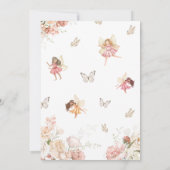 Little Fairy Baby shower Kaart (Achterkant)