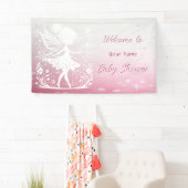 Little Fairy Floral Baby shower Banner (Insitu)