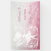 Little Fairy Floral Baby shower Banner (Verticaal)