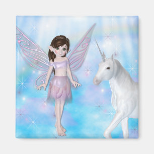 Little Fairy met Unicorn-Design Magneet