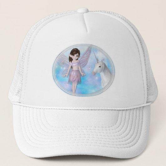 Little Fairy met Unicorn-Design Trucker Pet (Voorkant)