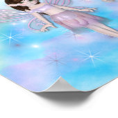 Little Fairy met Unicorn Fantasy Poster/Print D2 Poster (Hoek)