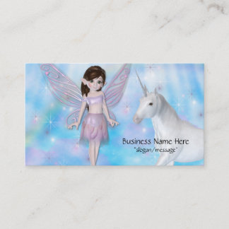 Little Fairy met Unicorn Fantasy Visitekaartjes