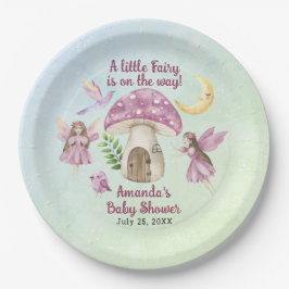 Little Fairy Whimsical Baby Shower Papieren Bordje