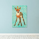 Little Fawn & Bird Canvas (Insitu (Houten vloer))
