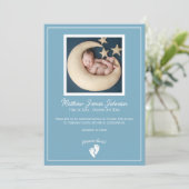 Little Feet Baby Memorial Uitnodiging (Staand voorkant)