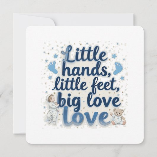 Little feet baby shower save the date (Achterkant)