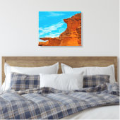 Little Finland Red Rock-sculpturen Canvas Afdruk (Insitu (Slaapkamer))