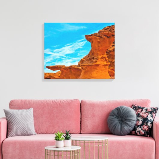 Little Finland Red Rock-sculpturen Canvas Afdruk (Insitu (Woonkamer))