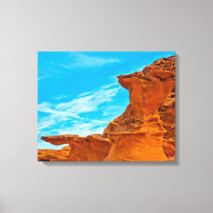 Little Finland Rode Beeldhouwwerken Canvas Afdruk
