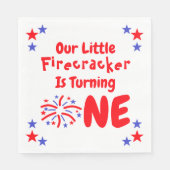 Little Firecracker 1st Birthday Servet (Voorkant)