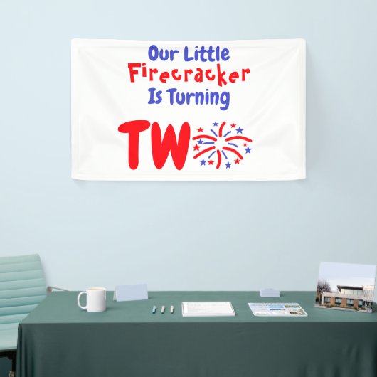 Little Firecracker 2e verjaardag Spandoek (Beurs)