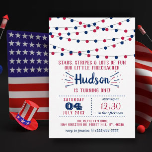 Little Firecracker 4 juli 1e verluisterfeestje Kaart