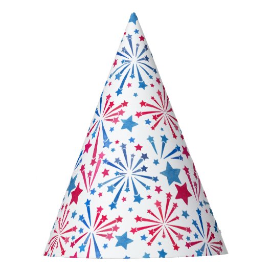 Little Firecracker 4 juli Rood Wit Blauw Feesthoedjes (Voorkant)