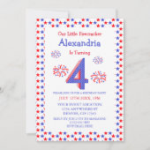 Little Firecracker 4th Birthday Kaart (Voorkant)