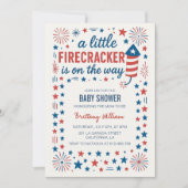 Little Firecracker 4th van juli Baby shower Kaart (Voorkant)
