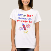 Little Firecracker Gender Reveal T-Shirt (Voorkant)