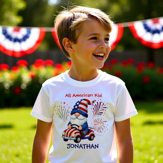 Little Firecracker Gnome Kid T-shirt