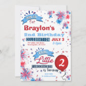 Little Firecracker Invitation du 2e anniversaire (Devant)