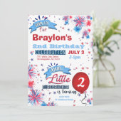 Little Firecracker Invitation du 2e anniversaire (Debout devant)