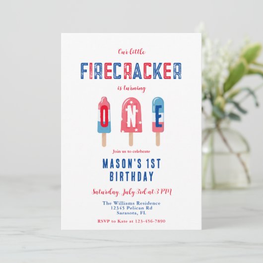 Little Firecracker op 4 juli 1991 Kaart (Staand voorkant)