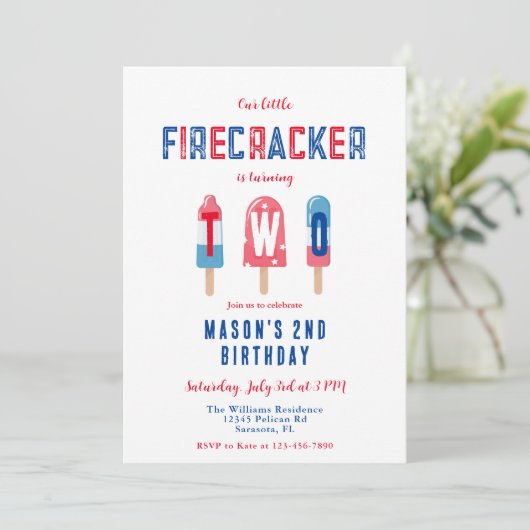 Little Firecracker op 4 juli 2002 Kaart (Staand voorkant)