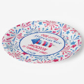 Little Firecracker op 4 juli Birthday Party Papieren Bordje (Gekanteld)