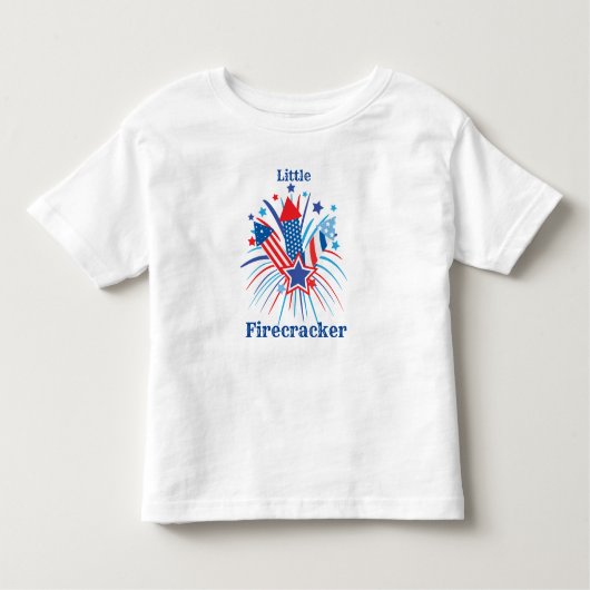 Little Firecracker op 4 juli Kinder Shirts (Voorkant)