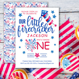 Little Firecracker op 4 juli Summer Birthday Kaart