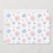 Little Firecracker Red Blue 2e verjaardag Kaart (Achterkant)