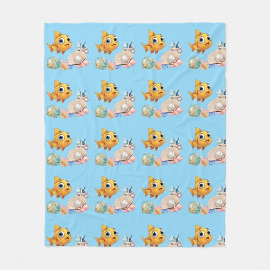 Little Fish Fleece Blanket Deken (Voorkant)