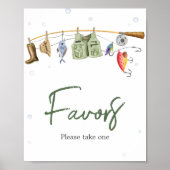 Little Fisherman Baby Shower Favors Poster (Voorkant)