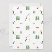 Little Fisherman Baby shower Invitation Kaart (Achterkant)