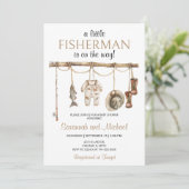 Little Fisherman Baby shower Kaart (Staand voorkant)